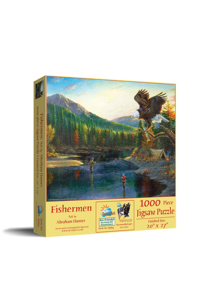 Sunsout Fishermen 1000 piece Jigsaw Puzzle for Adults, Main, color,