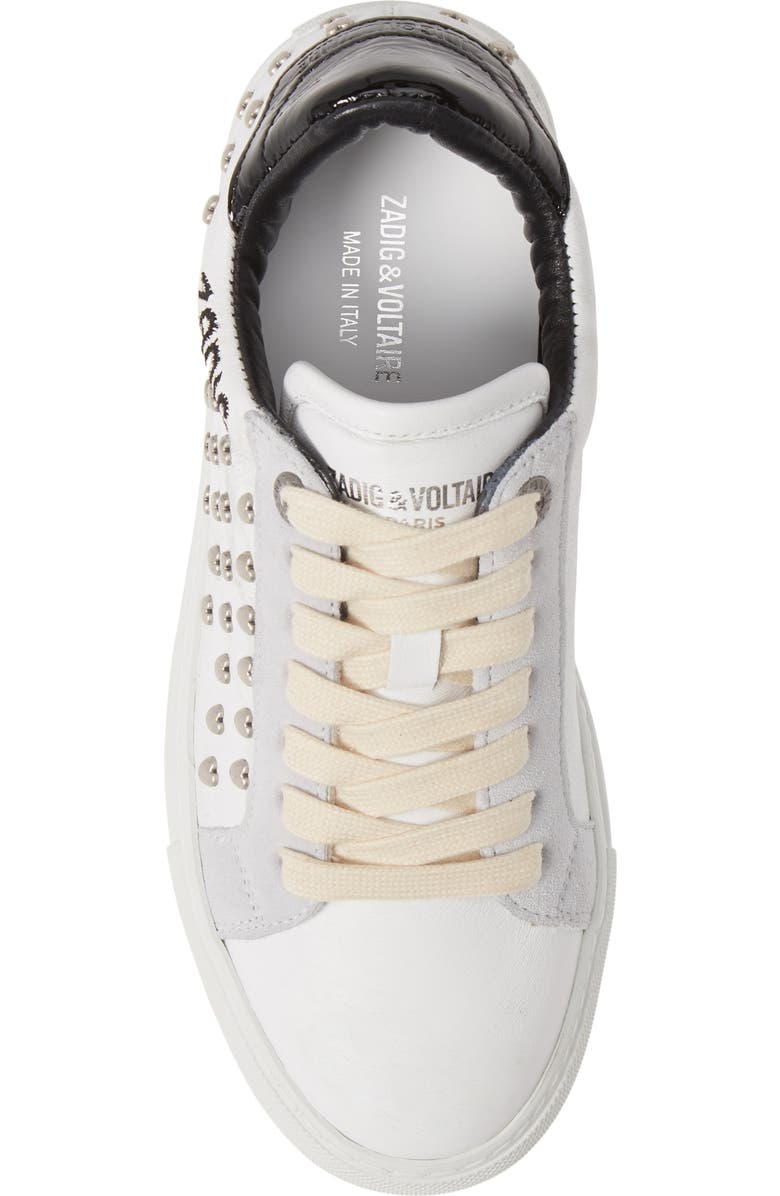 Zadig & Voltaire ZV1747 Heart Stud Sneaker, Alternate, color,