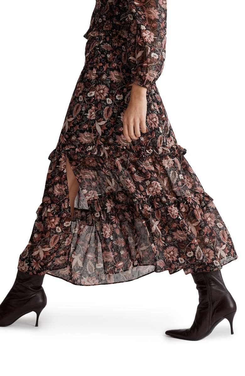 Madewell Ruffle Tiered Midi Skirt, Alternate, color, 