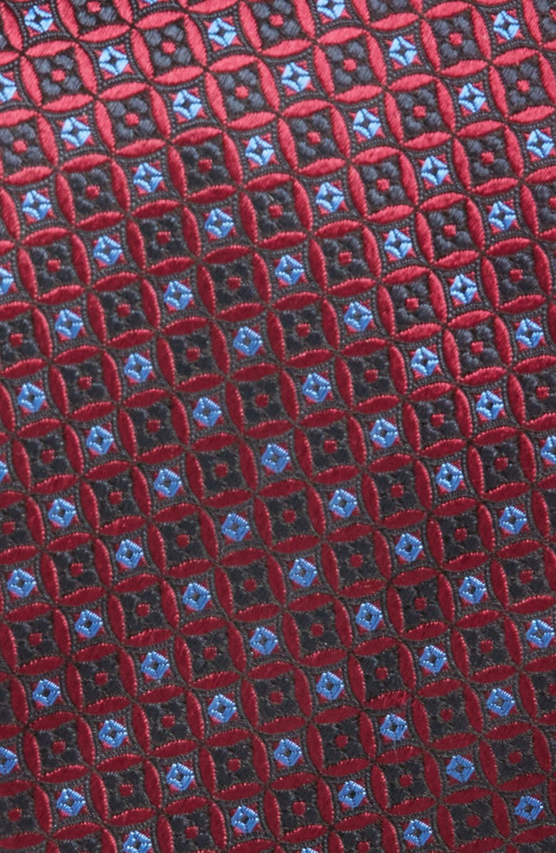 Canali Medallion Silk Tie, Alternate, color, Red