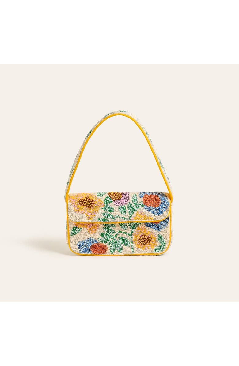 Zsa Zsa Zsu Delhi Beaded 100% Polyester Shoulder Bag 9X6 In, Main, color, Yellow