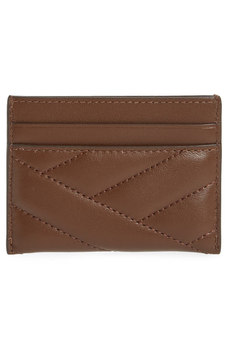 Tory Burch Kira Chevron Leather Card Case, Alternate, color, 