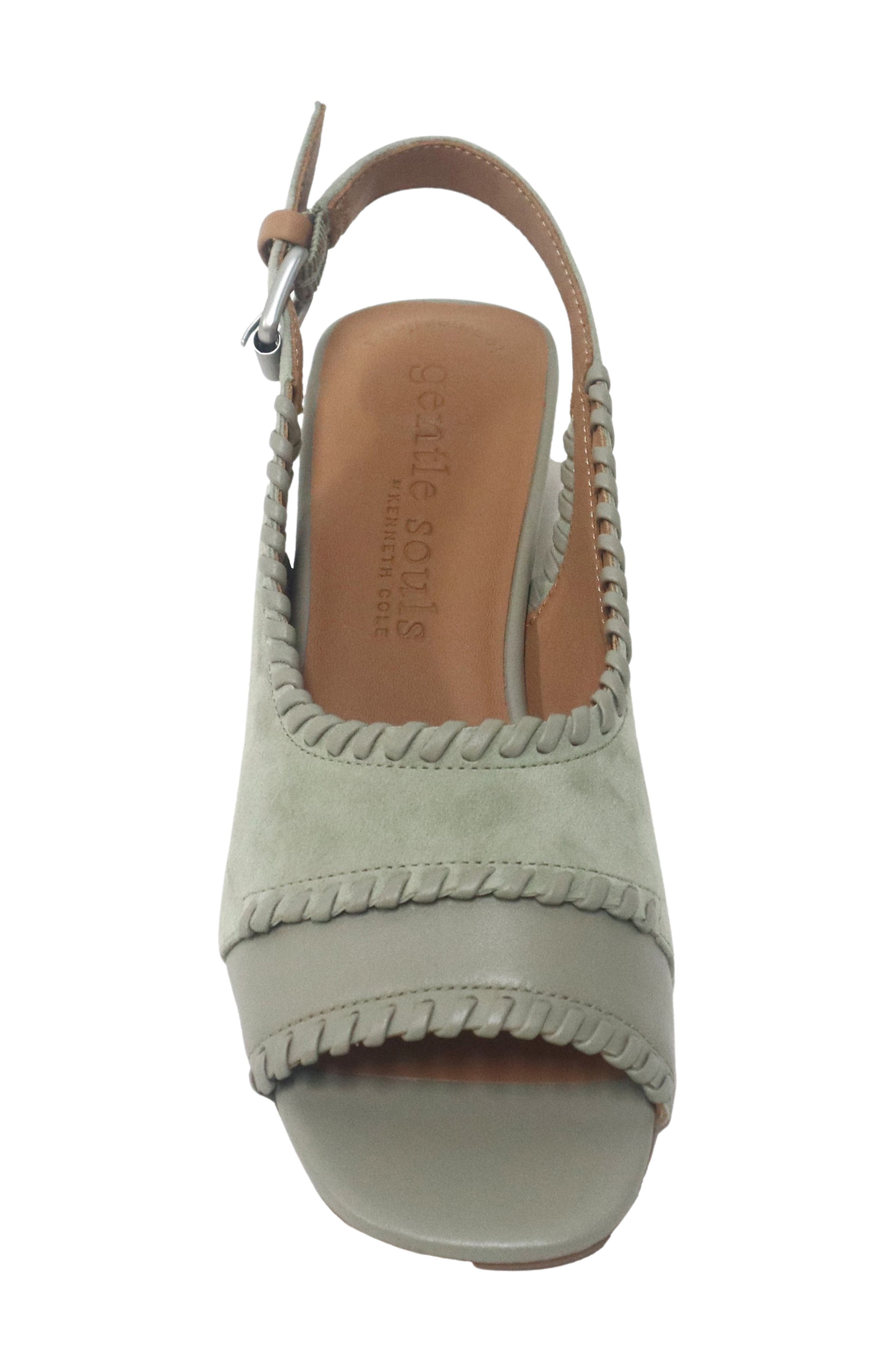 Gentle Souls Samarra Slingback Sandal, Alternate, color, Silver Sage Suede