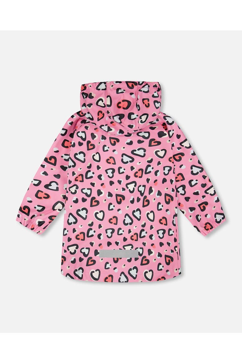Polyurethane Heart Rain Jacket, Alternate, color, Pink Heart Print