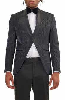 Textured Satin Tuxedo Jacket