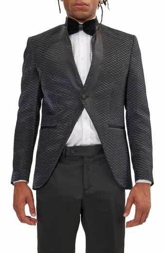 Textured Satin Tuxedo Jacket