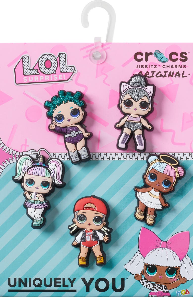 CROCS LOL Surprise 5-Pack Jibbitz Shoe Charms, Alternate, color,