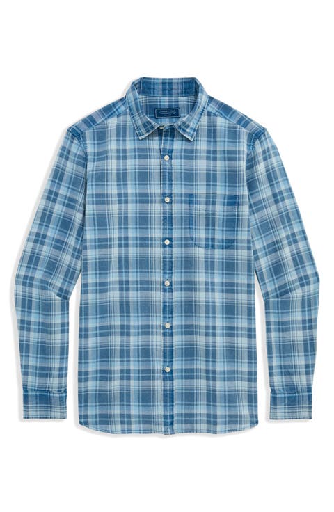 Seafarer Plaid Slub Button-Down Shirt