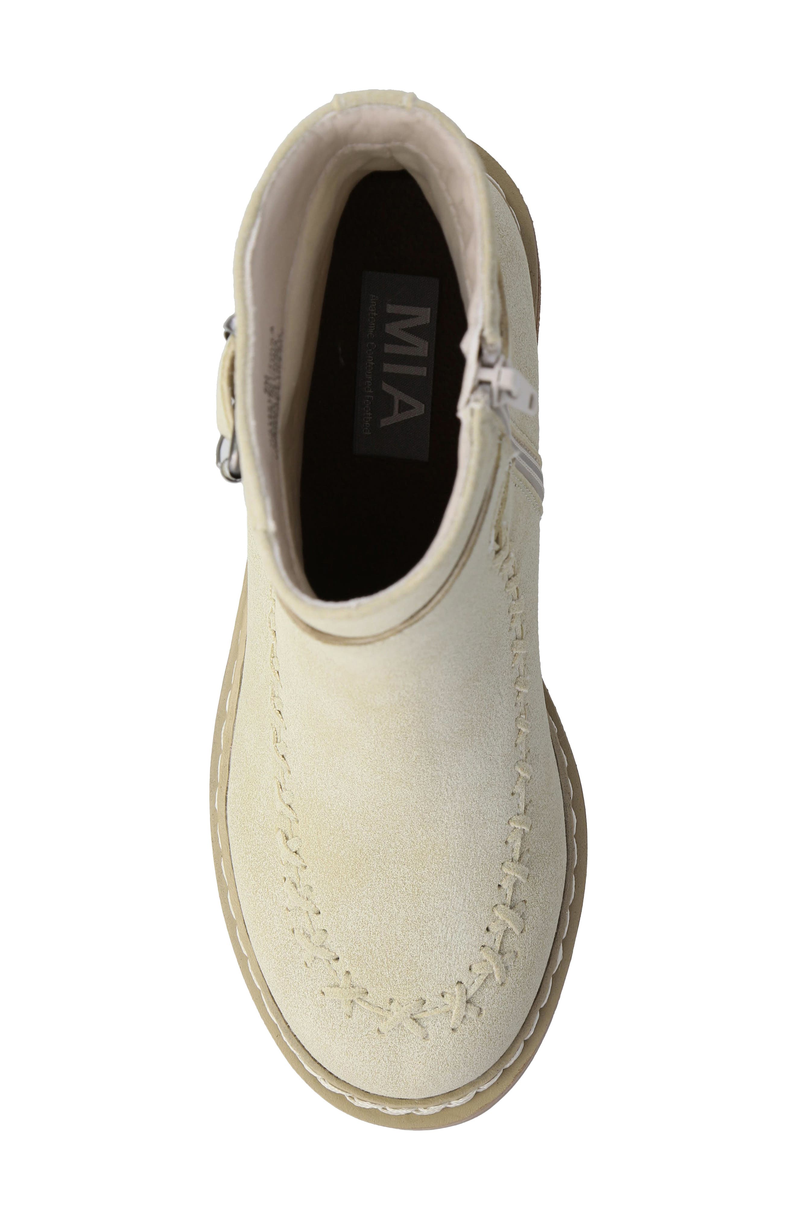 Toula Platform Bootie, Alternate, color, ECRU AMBER