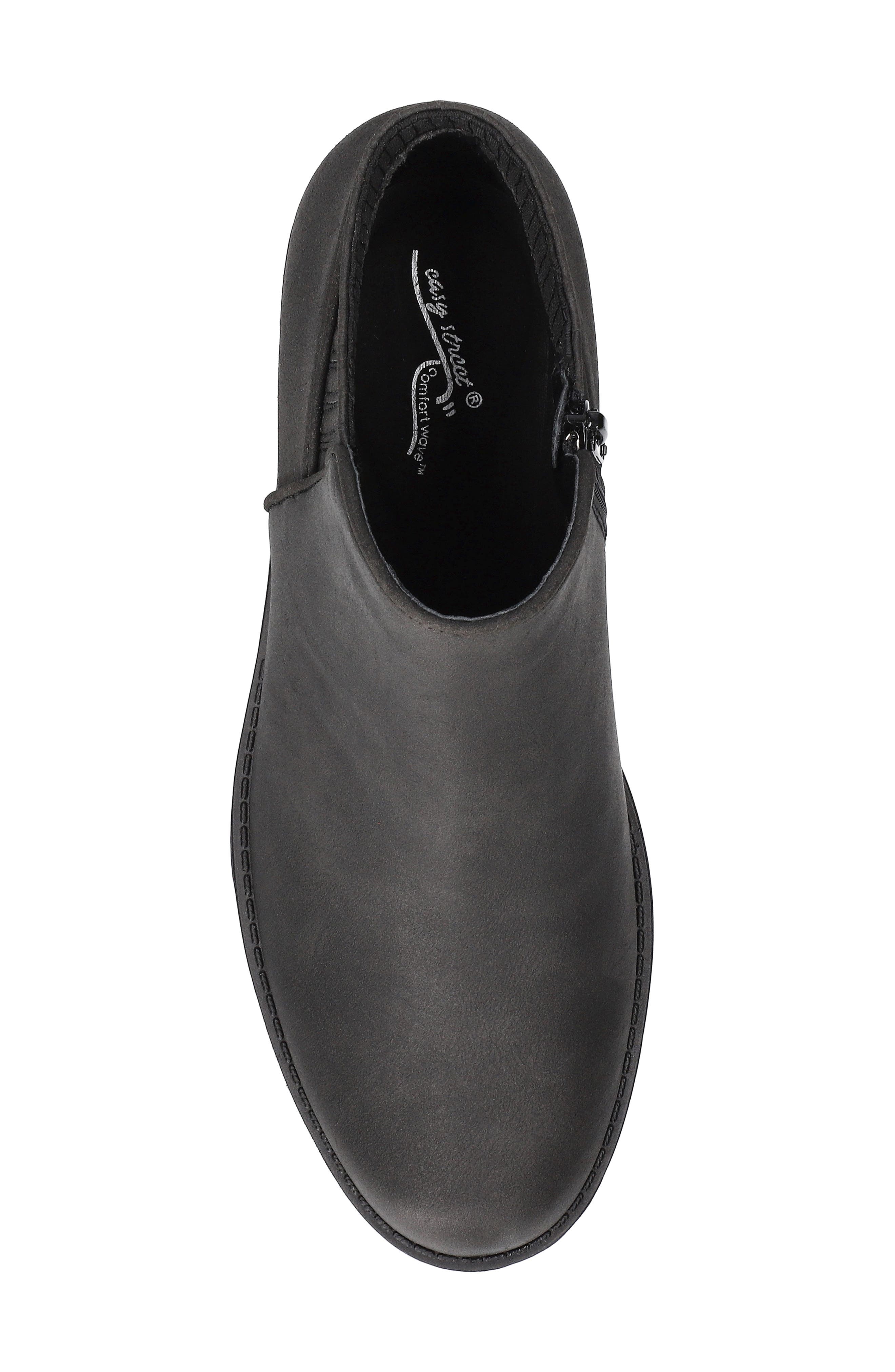 Solstice Faux Leather Bootie, Alternate, color, BLACK