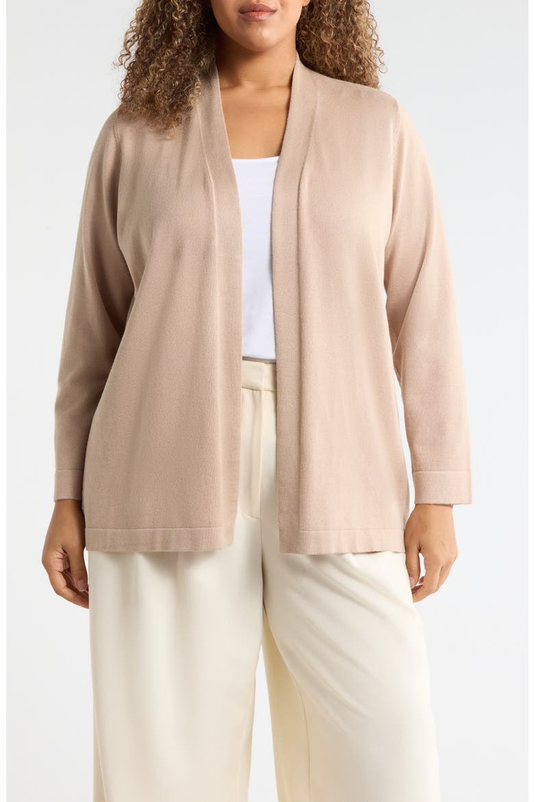 Chatham Open Front Cardigan, Main, color, LATTE