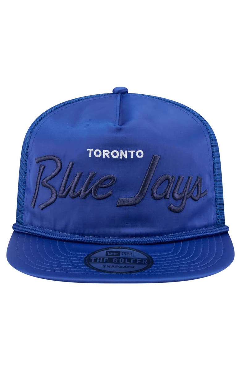 New Era Men's New Era Royal Toronto Blue Jays Retro Satin Script Golfer Adjustable Hat, Alternate, color, Royal
