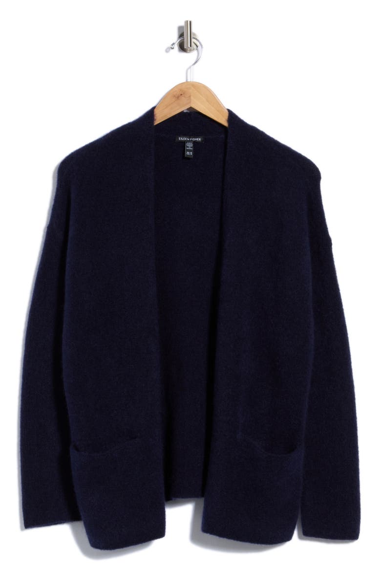 Cashmere & Silk Cardigan, Main, color, INK