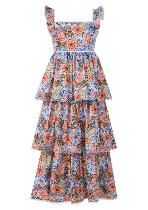 Iliana Cotton Frill Maxi Dress (Toddler, Little Kid & Big Kid)