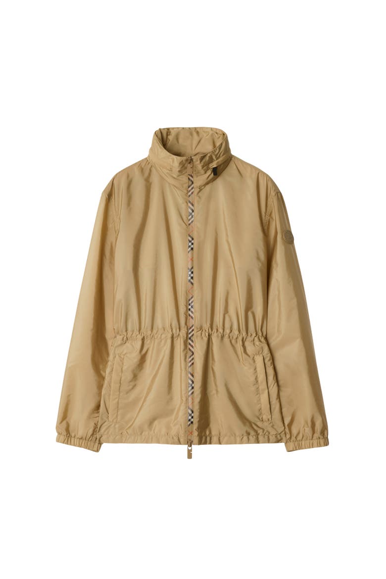 Short Nylon Blackpool Parka, Alternate, color, Flax beige