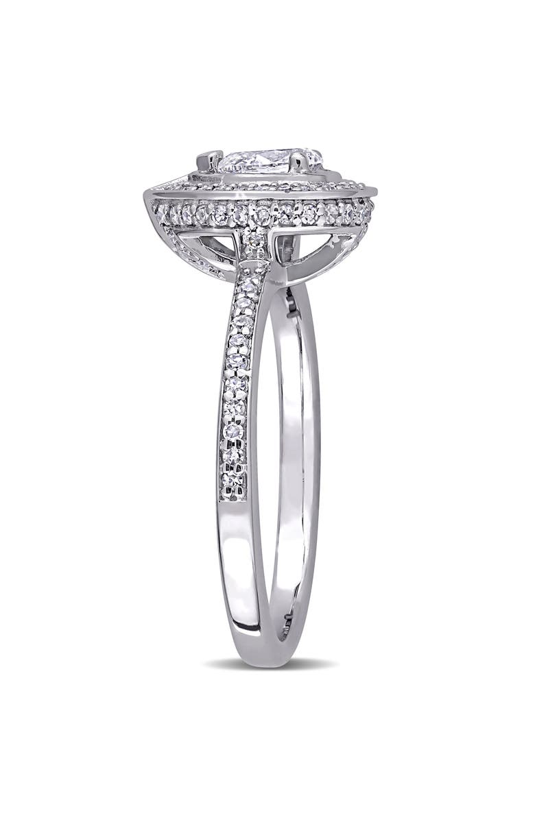 Julianna B. Diamond Pear Double Halo Engagement Ring 14k, Alternate, color, 14K White Gold