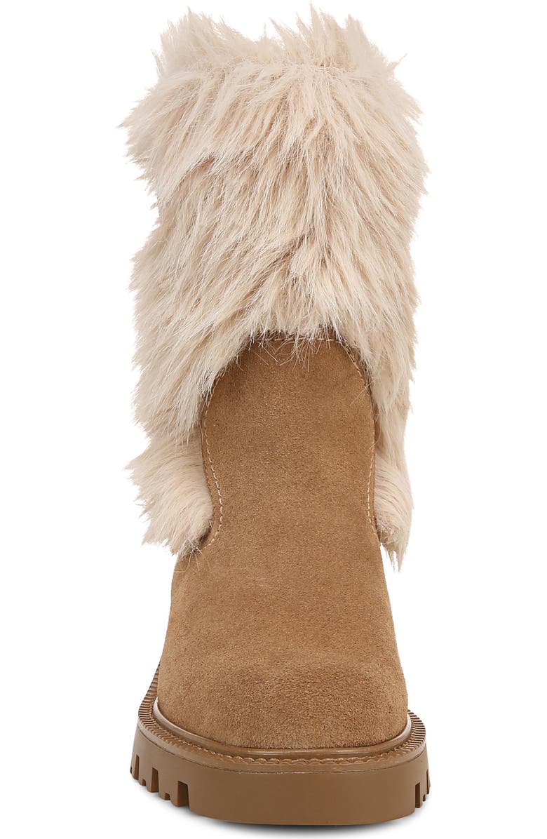 Franco Sarto Brina Moto Bootie, Alternate, color, Taupe Faux Fur