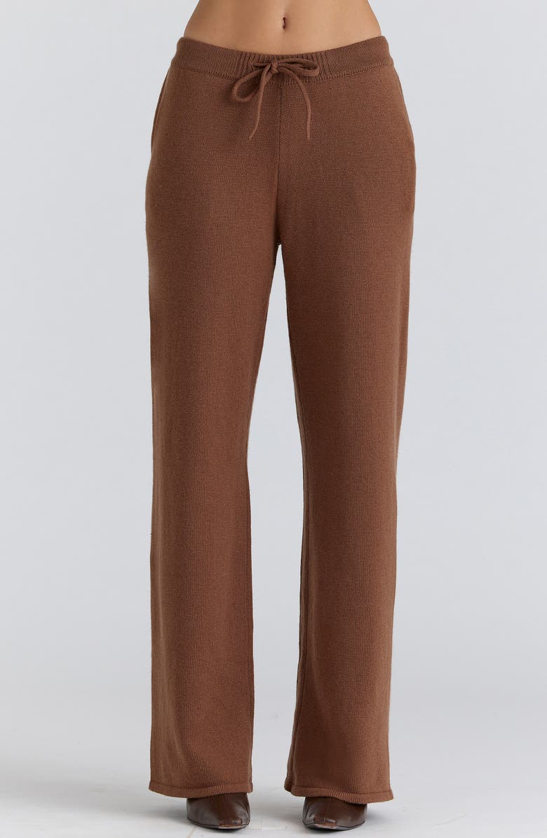 HOUSE OF CB Chelsea Knit Pants, Main, color, Chestnut