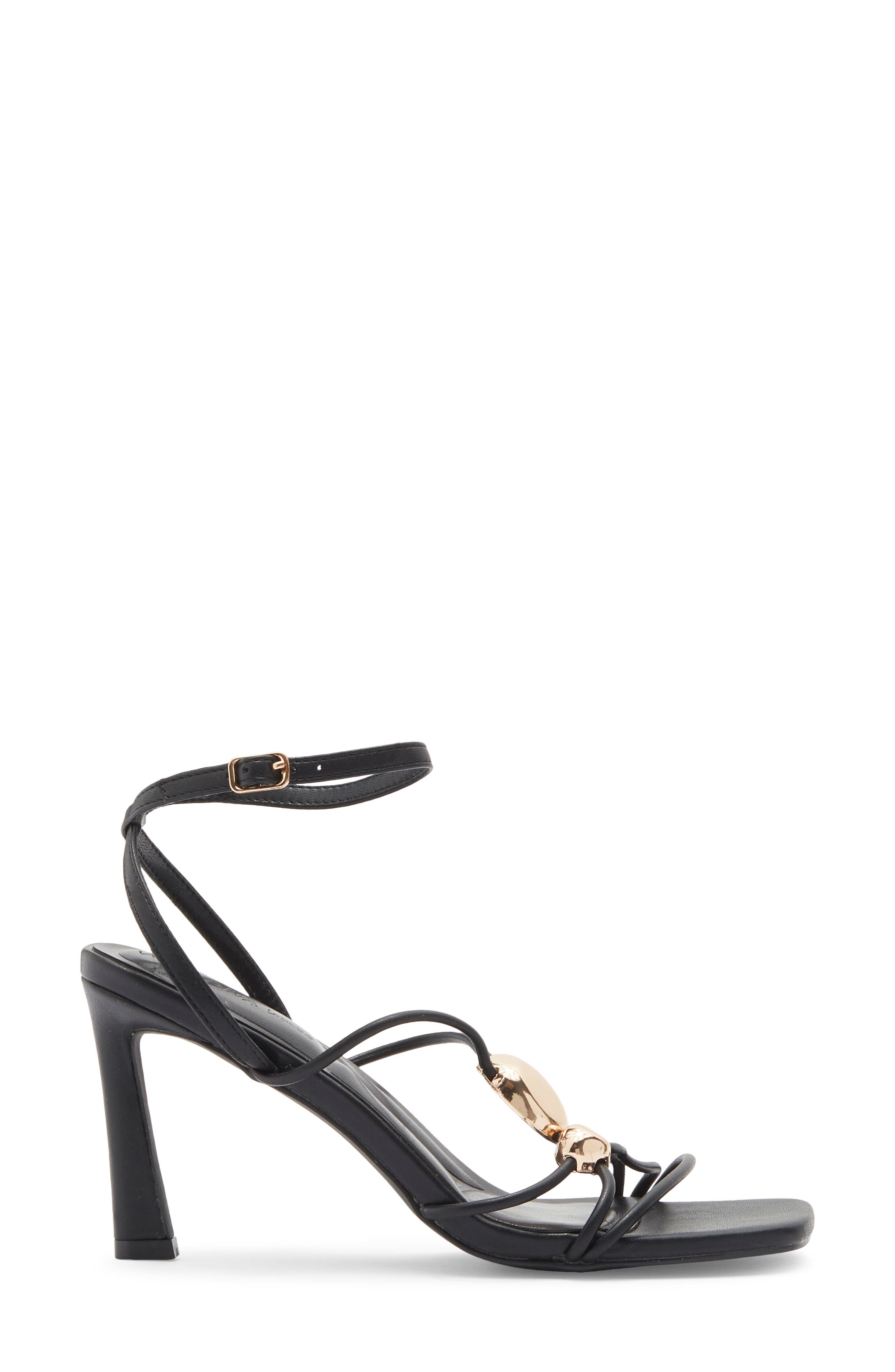 Dawson Ankle Strap Heel Sandal, Alternate, color, BLACK