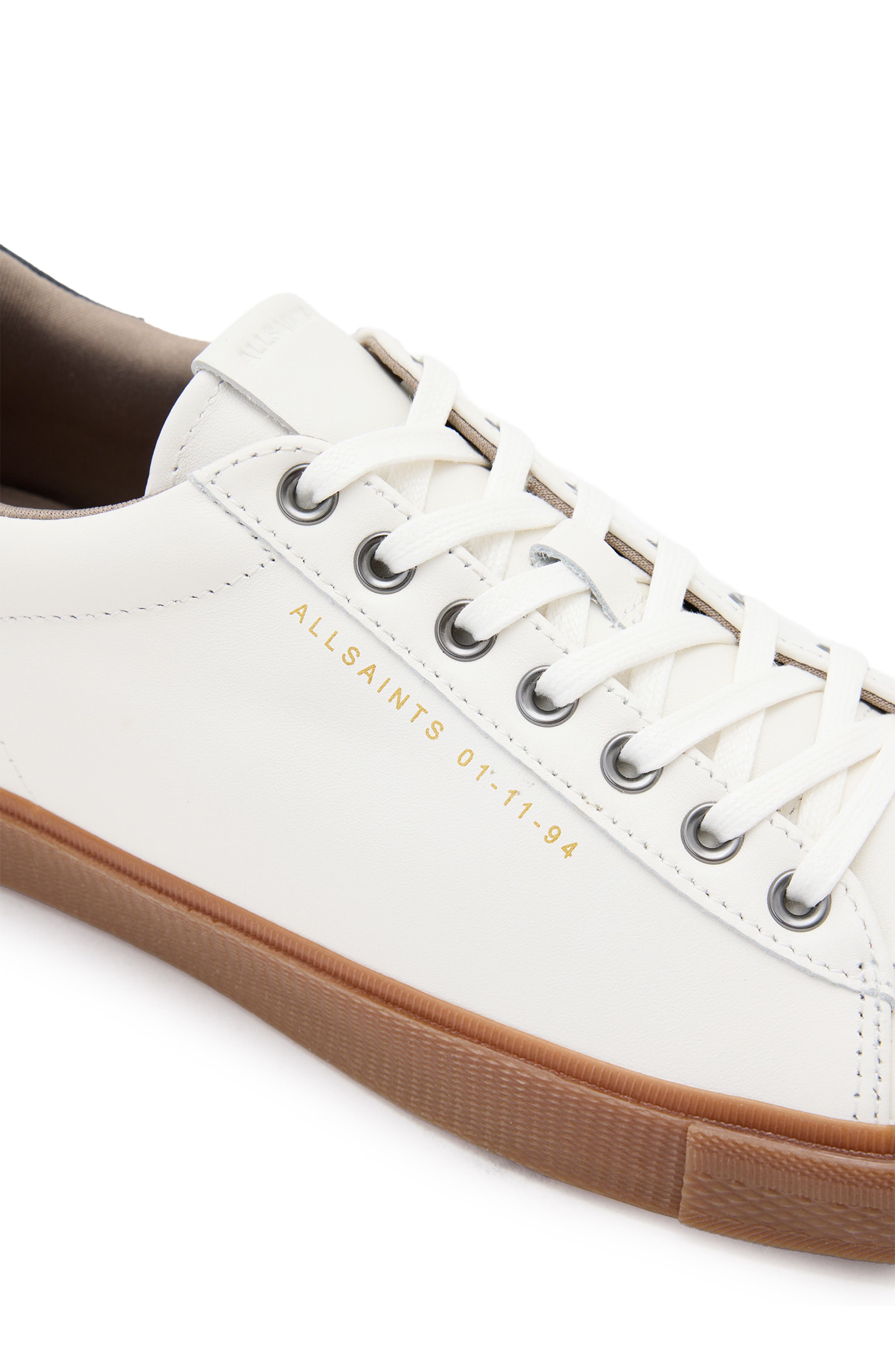 AllSaints Brody Low Top Sneaker, Alternate, color, White/ Dark Grey