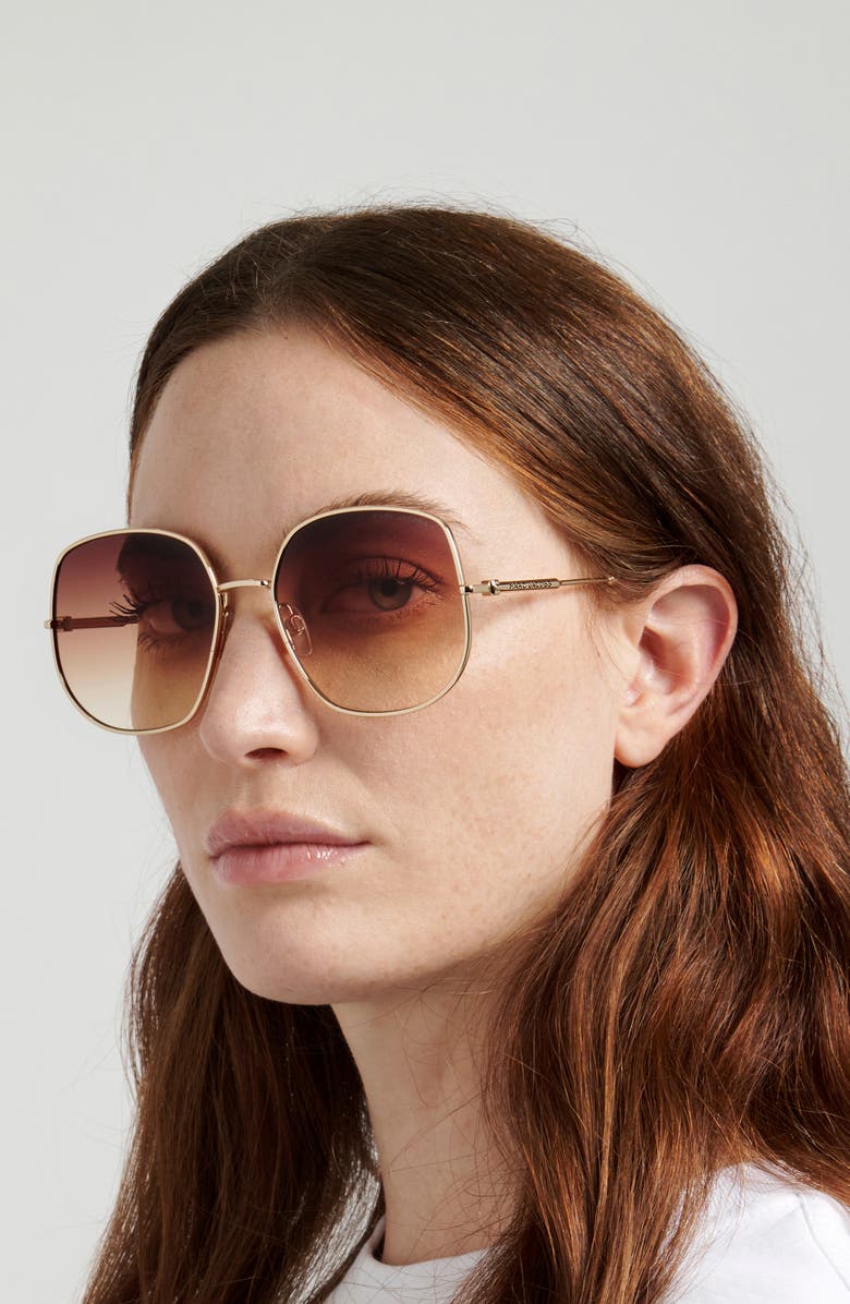 Marc Jacobs 59mm Gradient Square Sunglasses, Alternate, color, 