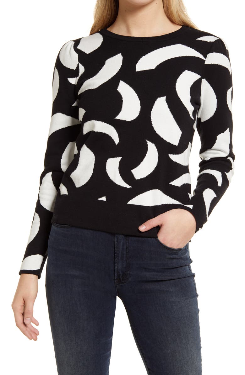 Vince Camuto Swirl Jacquard Pullover Sweater, Main, color, 