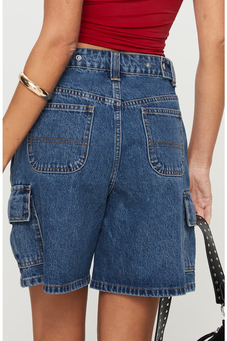 Mika Denim Cargo Bermuda Shorts, Alternate, color, BLUE
