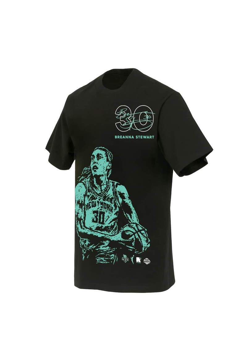 Unisex round21 Breanna Stewart Black New York Liberty Player T-Shirt, Alternate, color, Black
