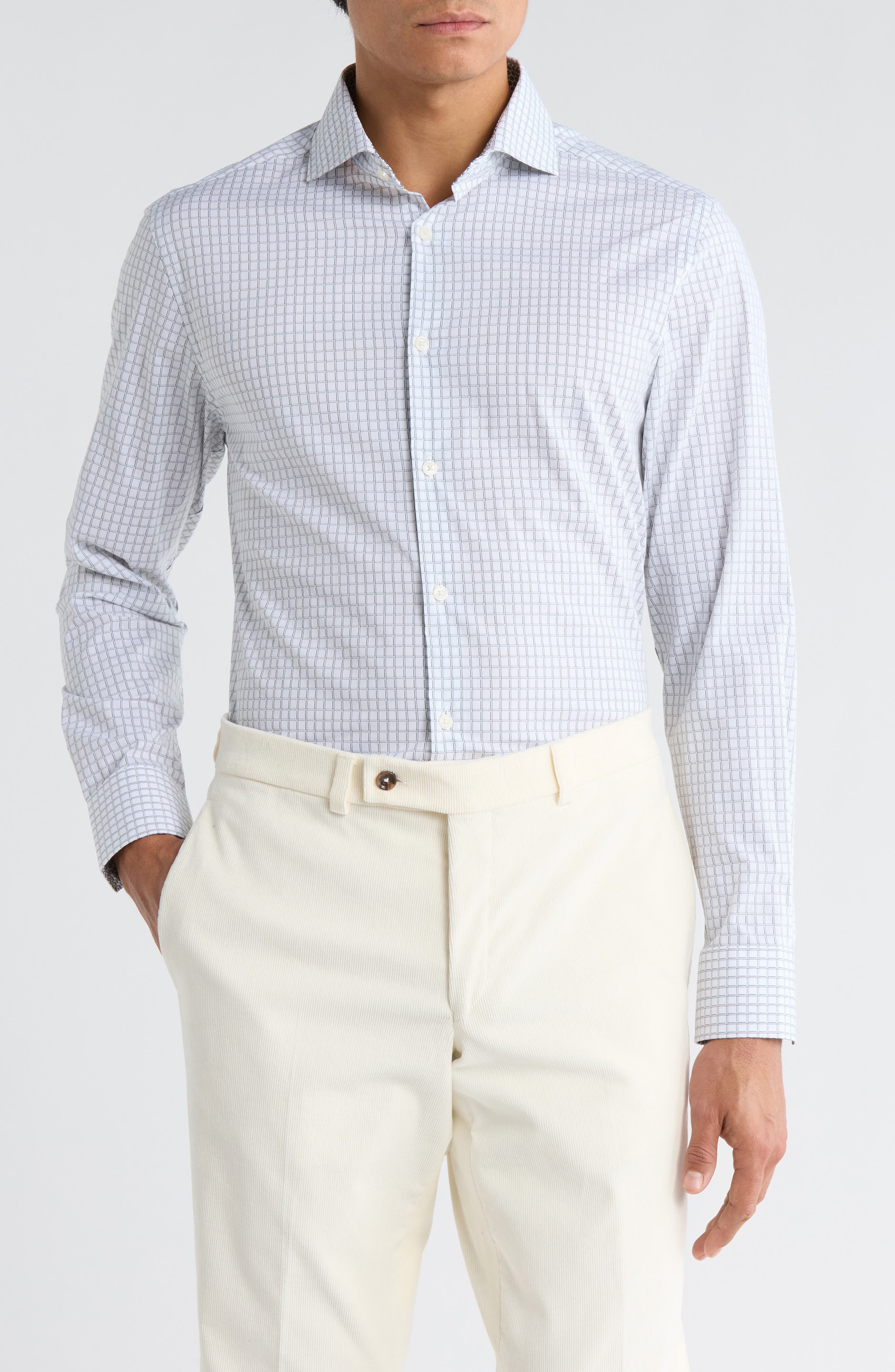 Ted Baker London Slim Fit Four-Season Performance Dress Shirt
