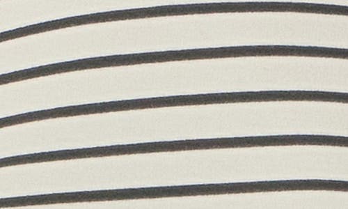 English Factory Stripe Puff Sleeve Stretch Cotton Top In Neutral