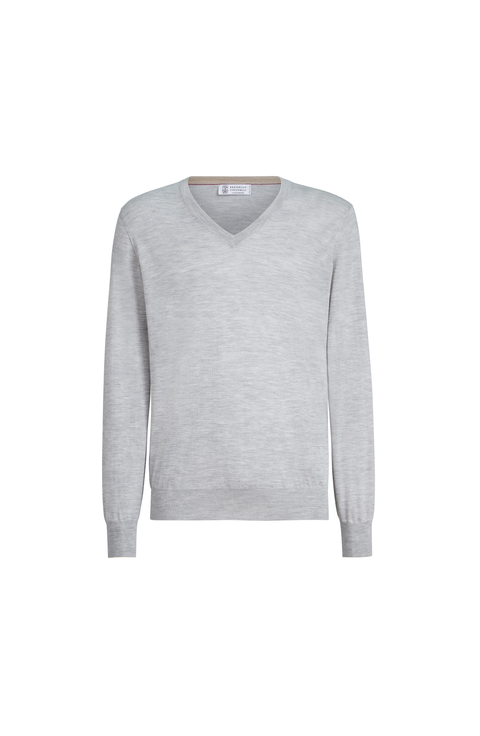 Cashmere and silk lightweight sweater