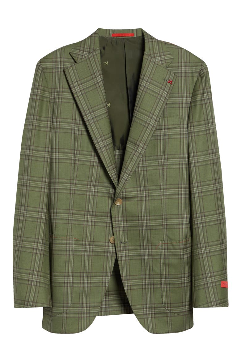 Delain Check Wool Sport Coat, Alternate, color, VERDE SEGR 600