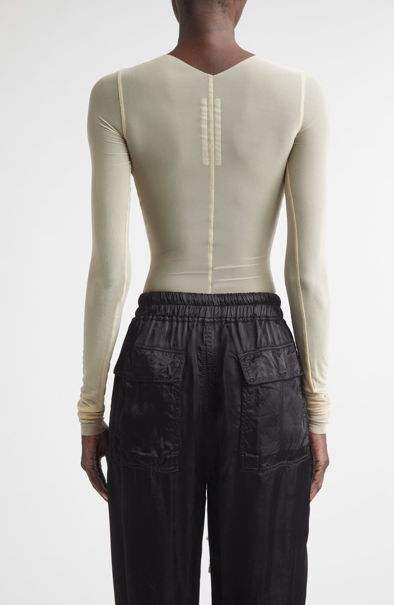 Rick Owens Temple Bandeau Tulle Top, Alternate, color, Sand