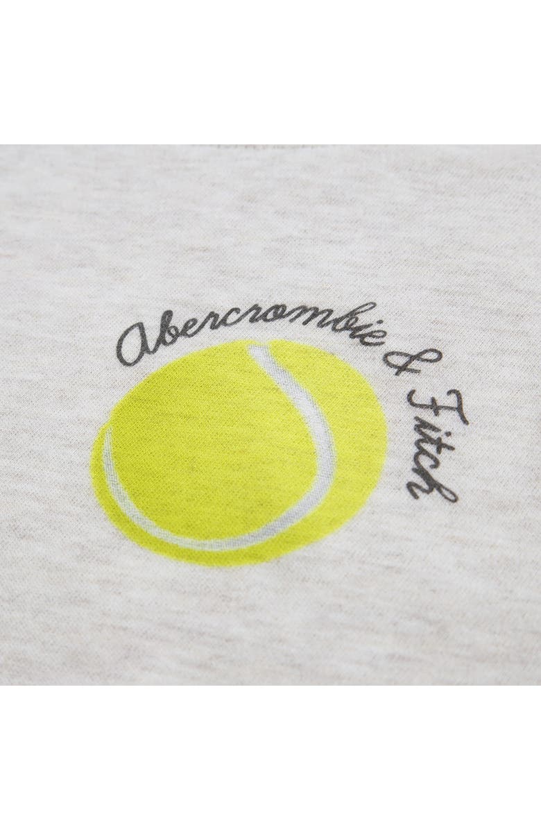 abercrombie kids Kids' Tennis Oversize Graphic T-Shirt, Alternate, color, Oatmeal Heather