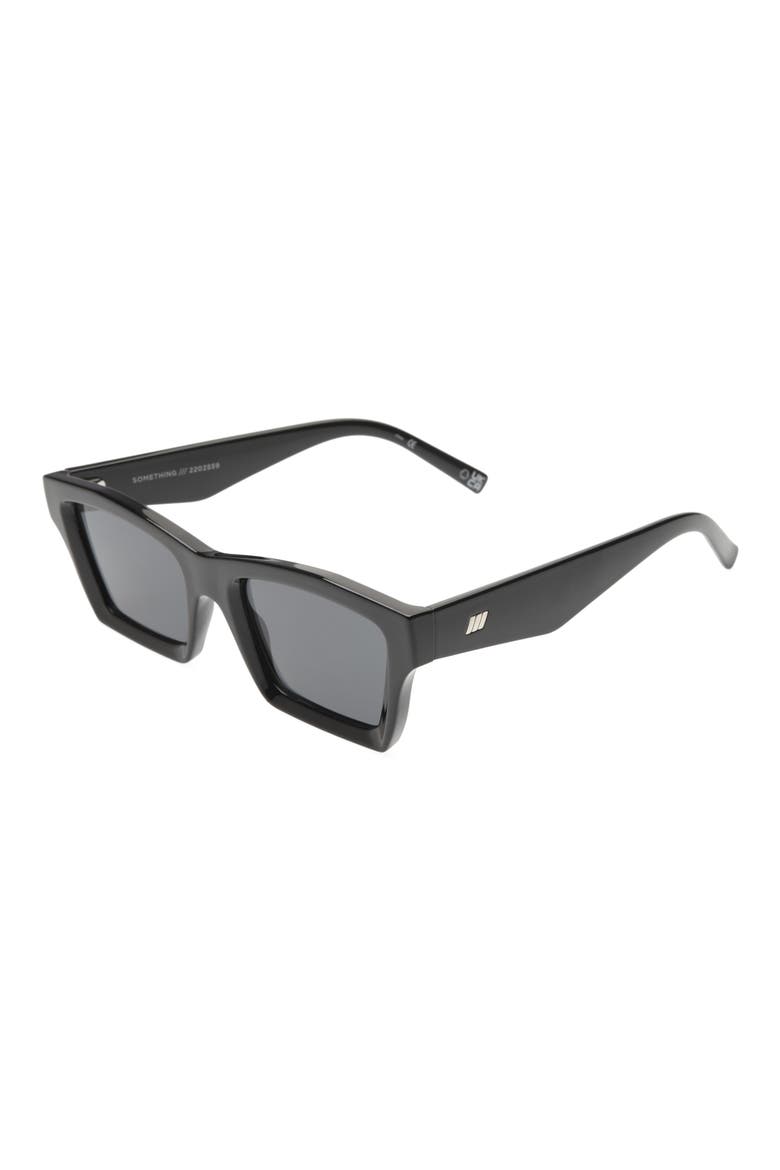 Something 53mm Alt Fit Rectangle Sunglasses, Alternate, color, BLACK