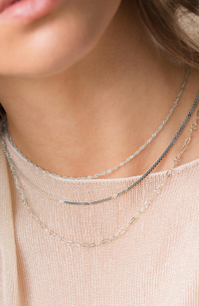 Bearfruit Jewelry Sterling Silver 18k Gold Plated Ashley Necklace Dainty Everyday Jewelry, Alternate, color, 