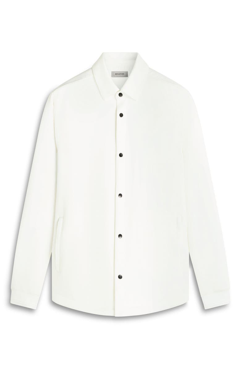 Bugatchi Knit Shirt Jacket, Alternate, color, Chalk