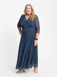 Scarlett & Jo Curvy Petite Verity Print Maxi Gown