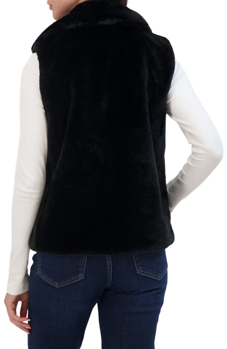 Sebby Faux Fur Vest, Alternate, color, Black