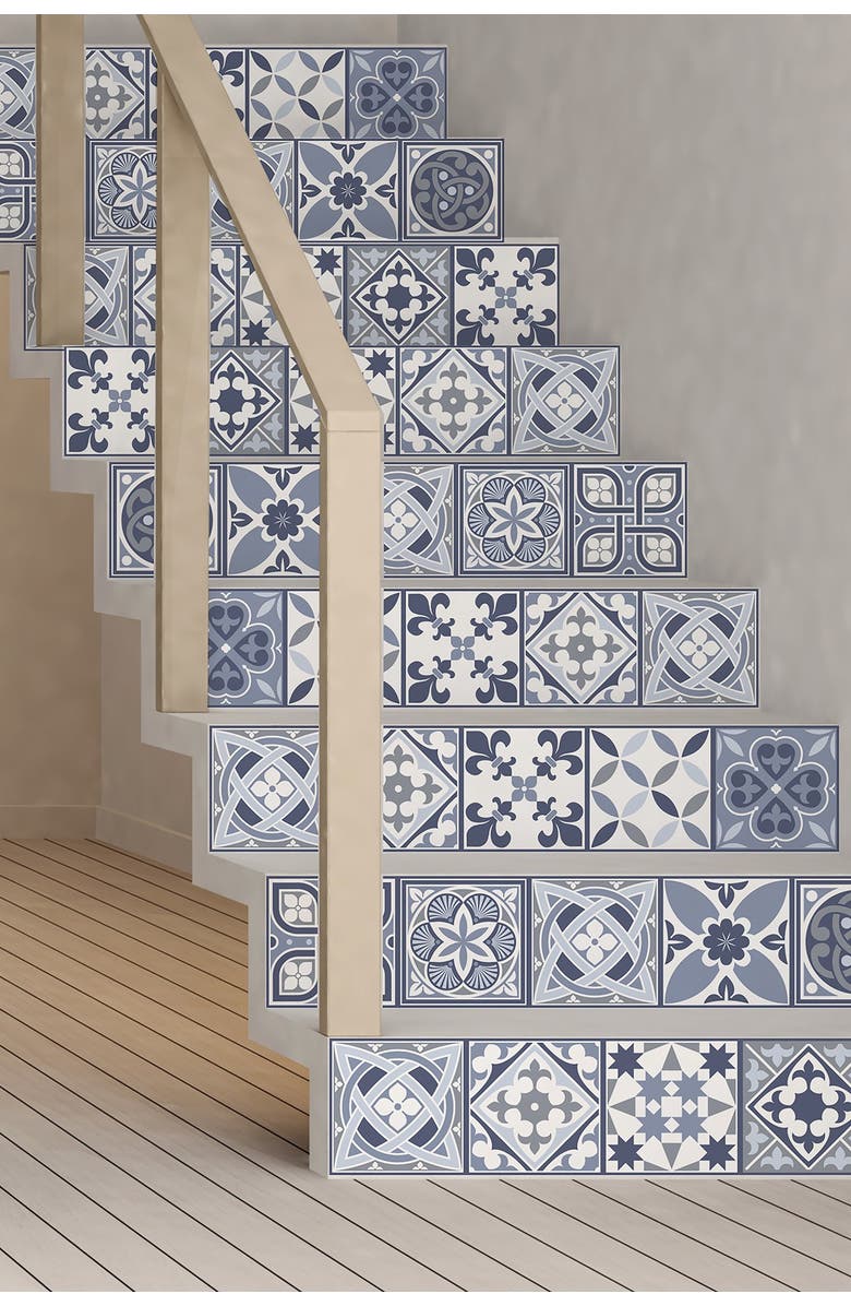 WALPLUS Blue Lisbon Wall Sticker Decal, Main, color, 