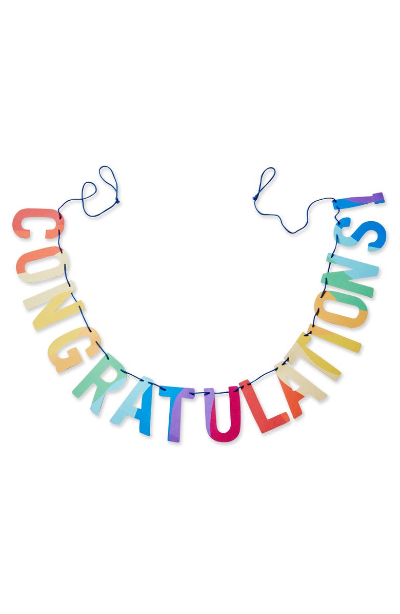 tag Congratulations Banner Multi Paper Everyday, Main, color, Blue