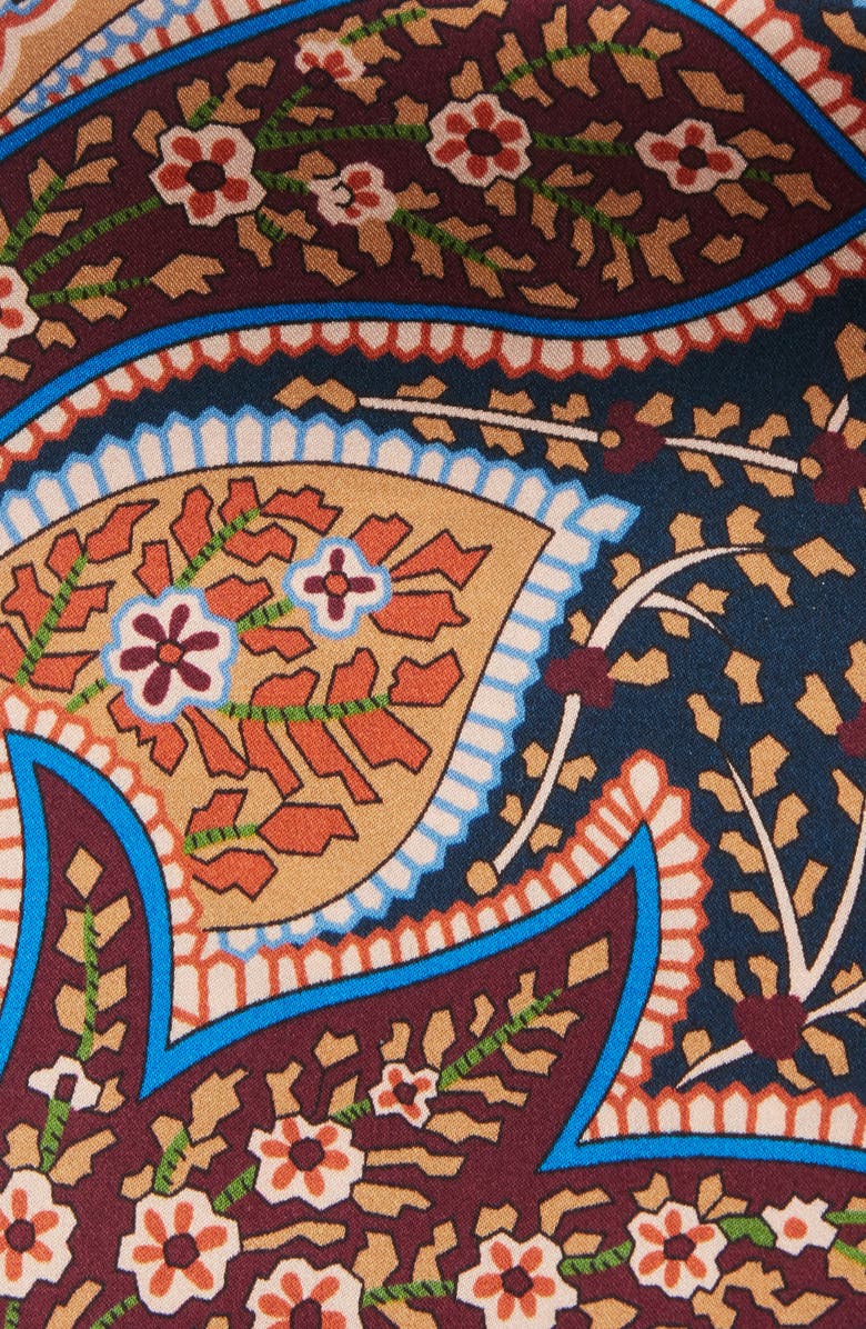 CLIFTON WILSON Paisley Silk Pocket Square, Alternate, color, Tan