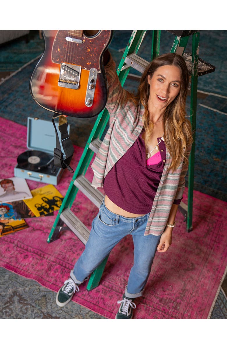 Cave Designs Amara Pointelle Sweater in Nirvana - Sustainable Women's Knitwear, Alternate, color, Nirvana