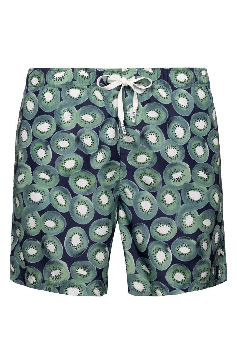 Eton Kiwi Swim Trunks, Main, color, Blue/ Green