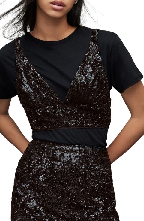 Sequin Beaded Bralette Top