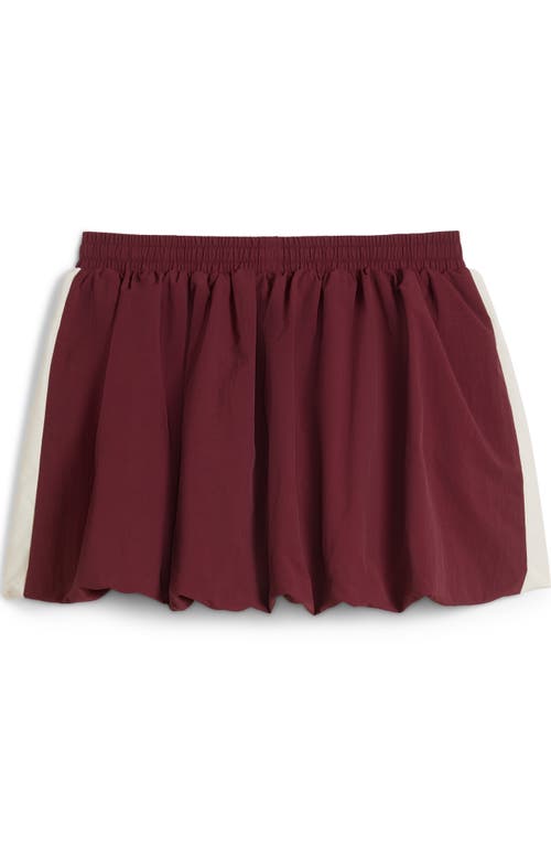 Puma T7 Bubble Hem Skirt In Burgundy