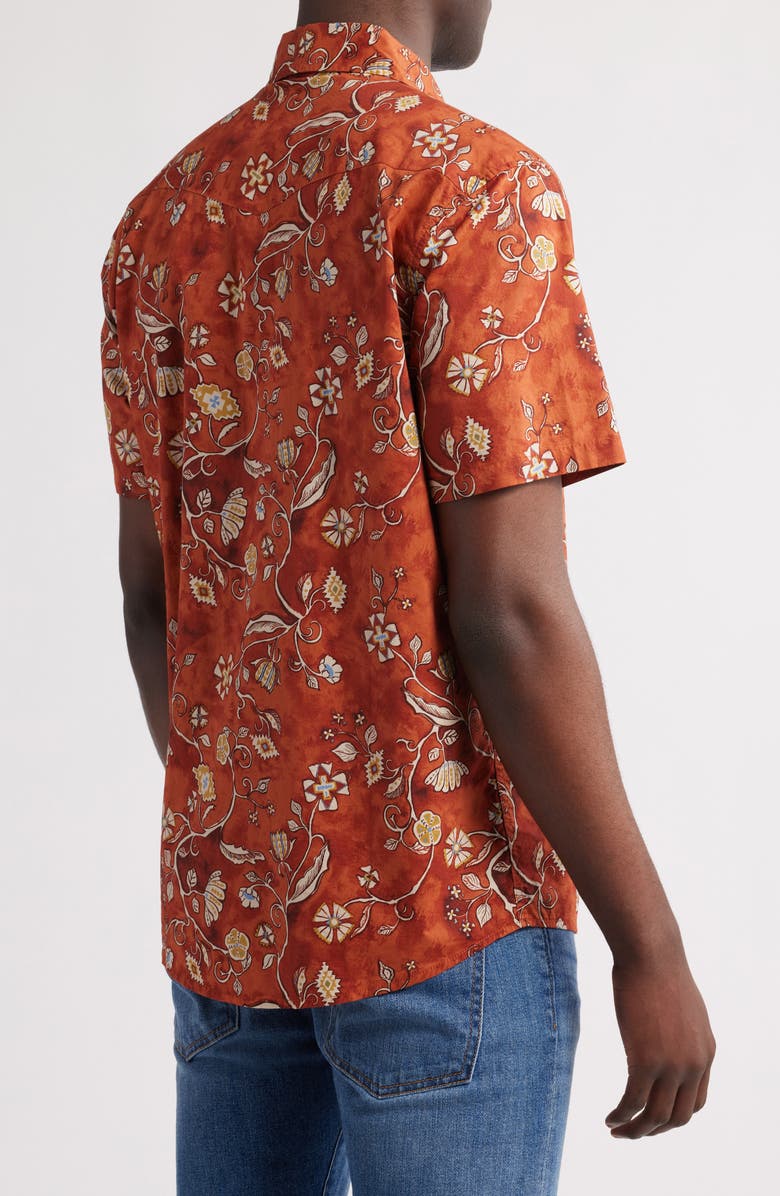 Pendleton Laramie Floral Short Sleeve Snap-Up Western Shirt, Alternate, color, 