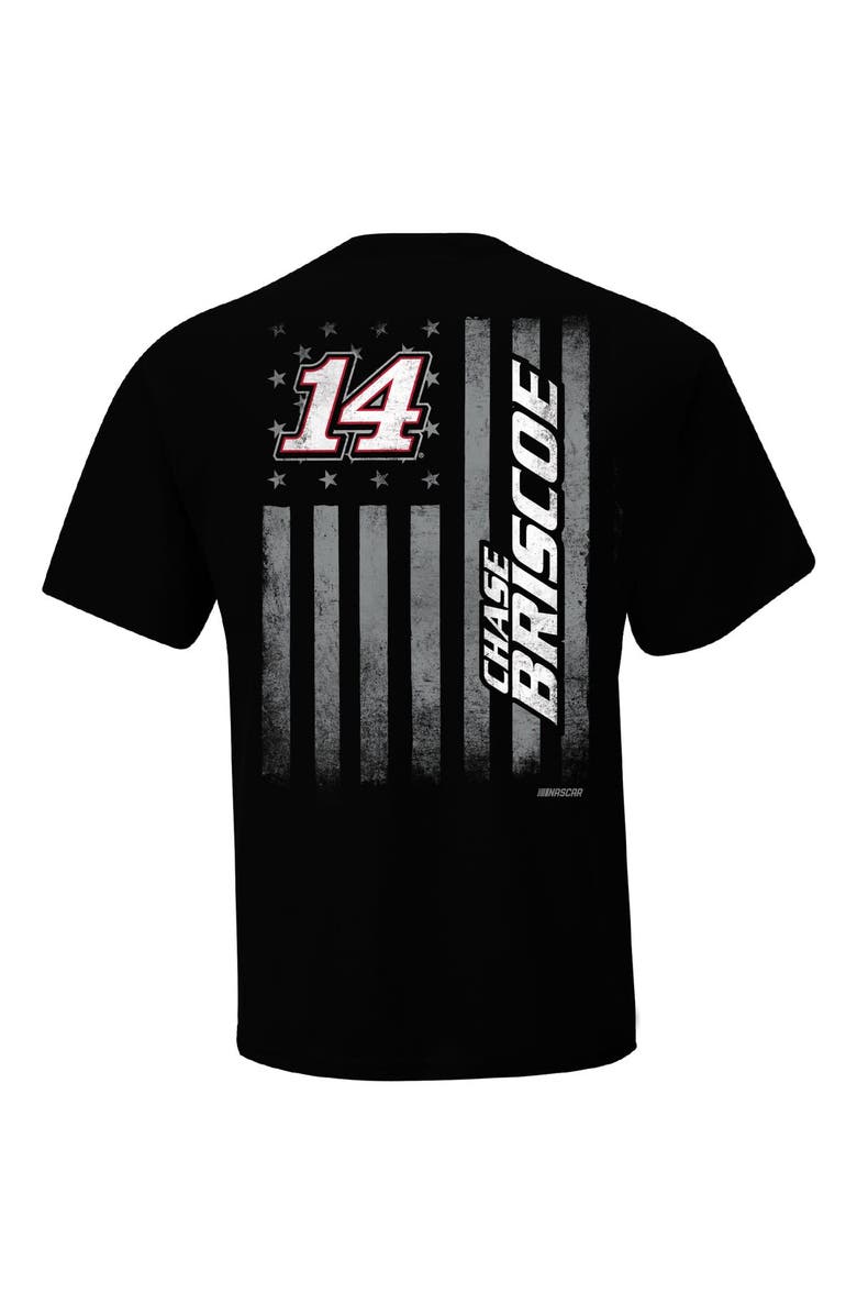 STEWART-HAAS RACING Men's Stewart-Haas Racing Team Collection Black Chase Briscoe Exclusive Tonal Flag T-Shirt, Alternate, color, 