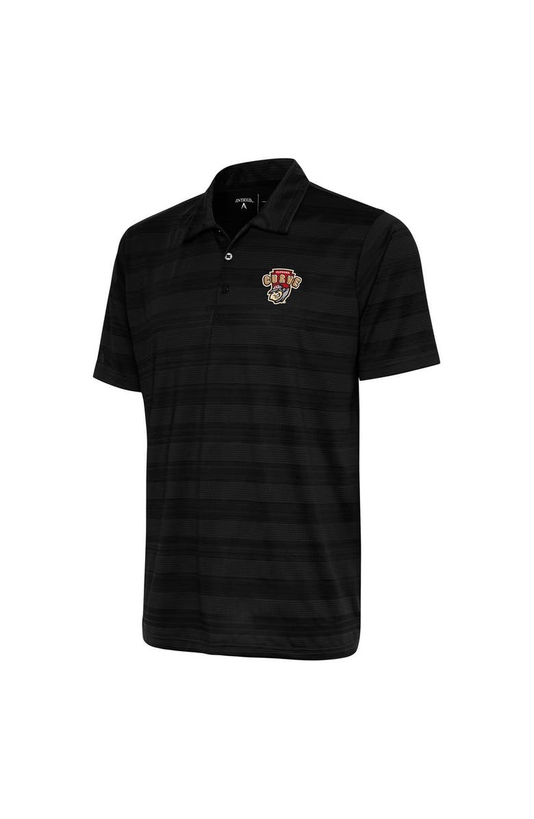ANTIGUA Men's Antigua Black Altoona Curve Compass Polo, Main, color, 