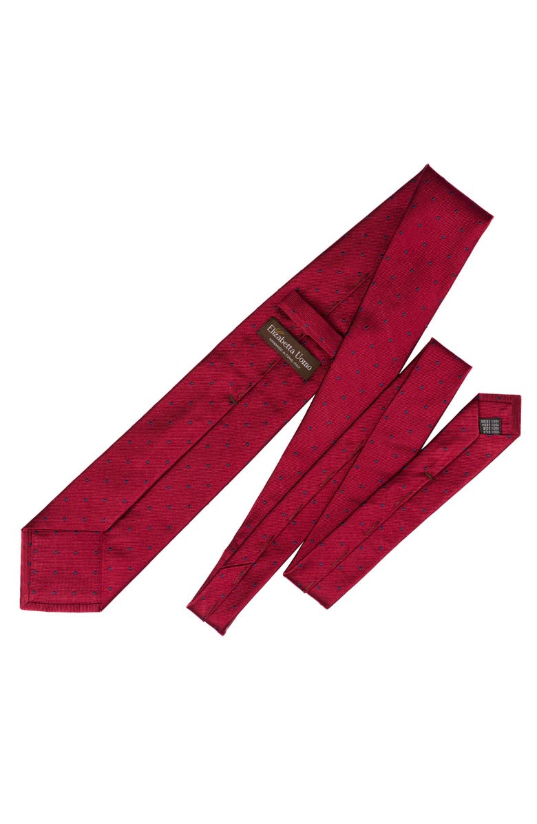Elizabetta Pisa - Extra Long Silk Jacquard Tie for Men, Alternate, color, Burgundy